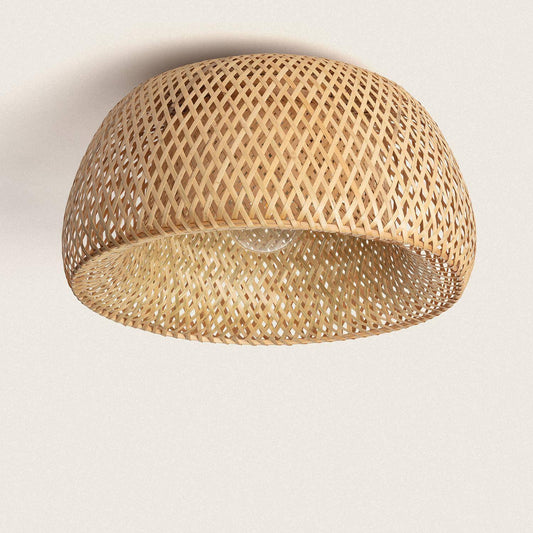 Plafonnier en Bambou E27 40W IP20 pour Intérieur
