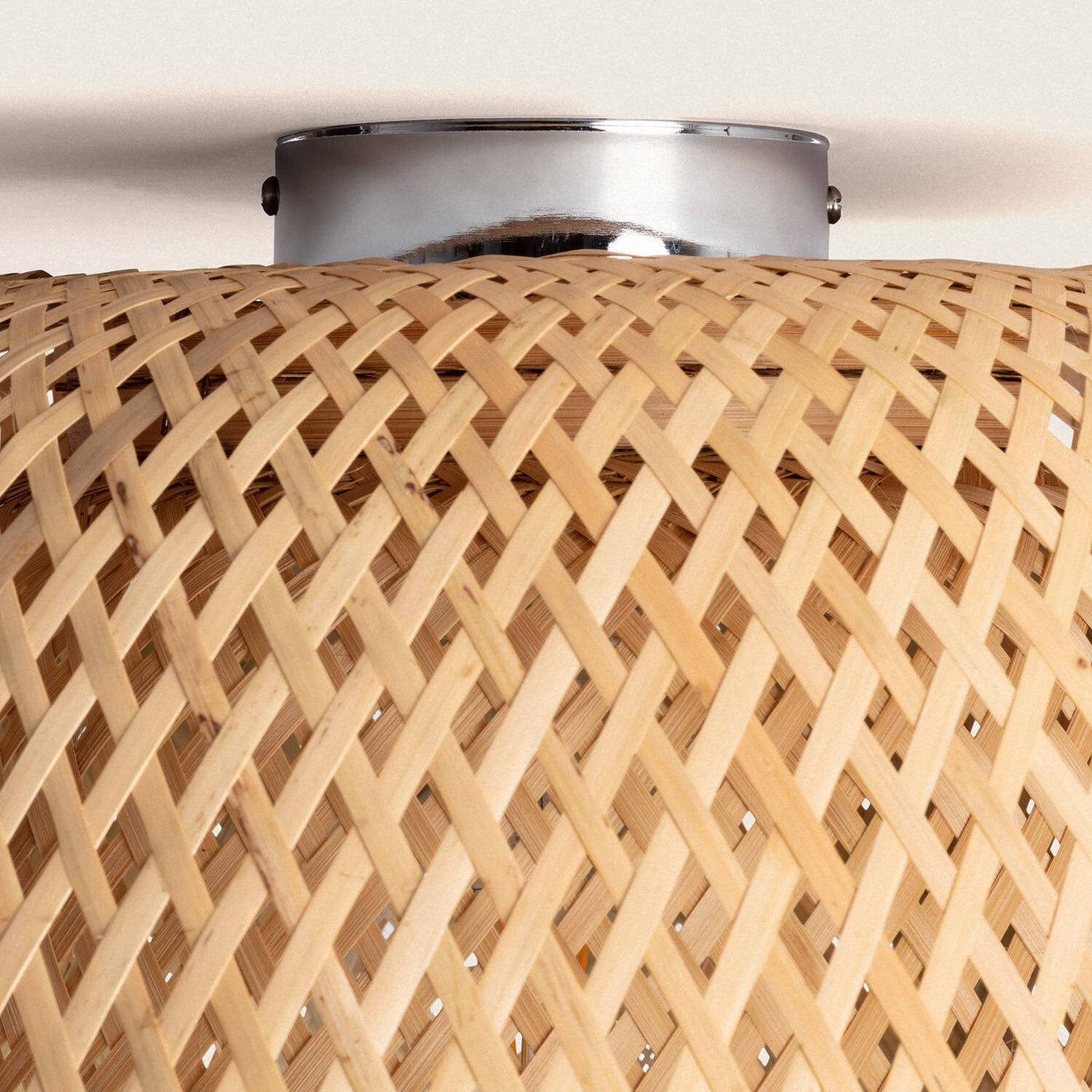 Plafonnier en Bambou E27 40W IP20 pour Intérieur