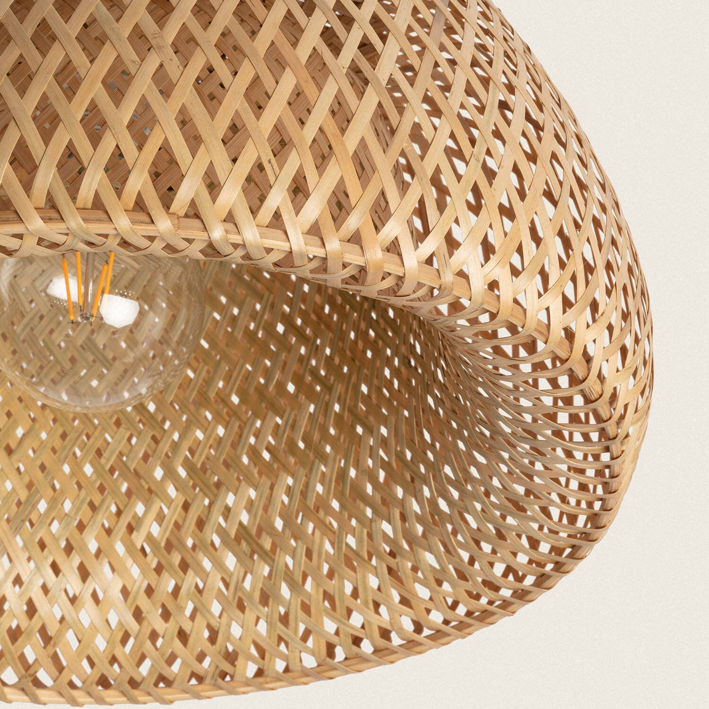 Plafonnier en Bambou E27 40W IP20 pour Intérieur