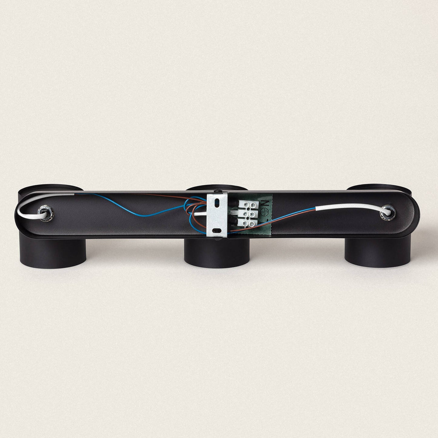 Plafonnier 3 Spots GU10 35W IP20 en Métal Noir