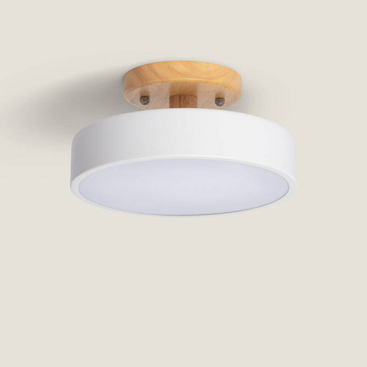 Plafonnier LED 12W IP20 Non-Dimmable en Bois et Métal