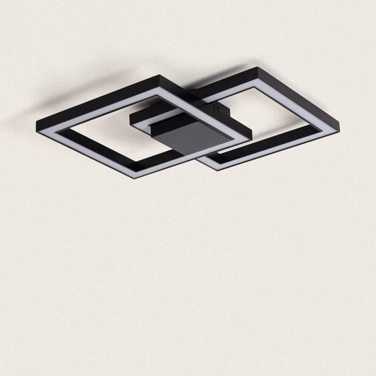 Plafonnier LED 20W Aluminium Noir IP20