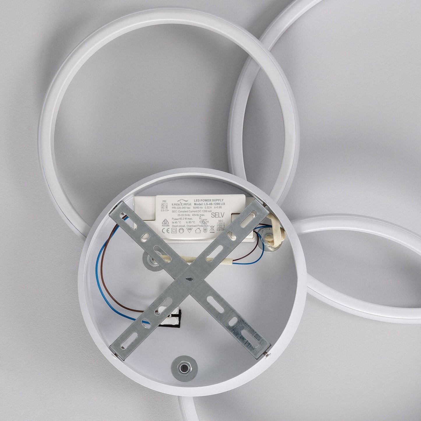 Plafonnier LED 31W Métal Opale IP20 pour Intérieur