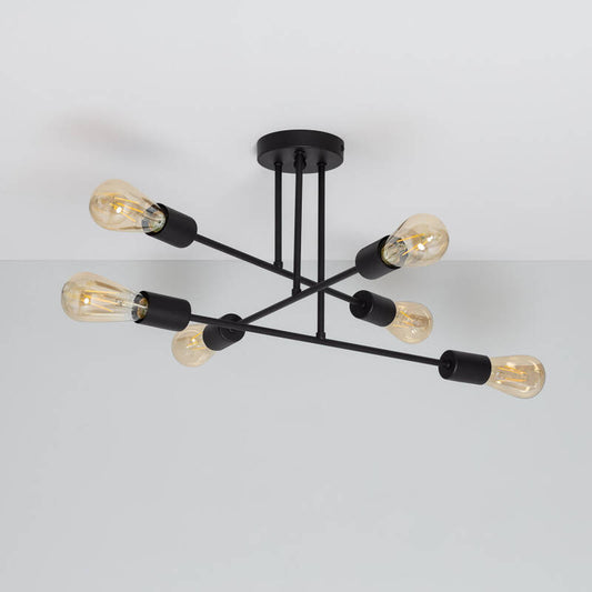 Plafonnier LED Métal Fimbo 6 Spots, 20W, IP20, Installation en Saillie