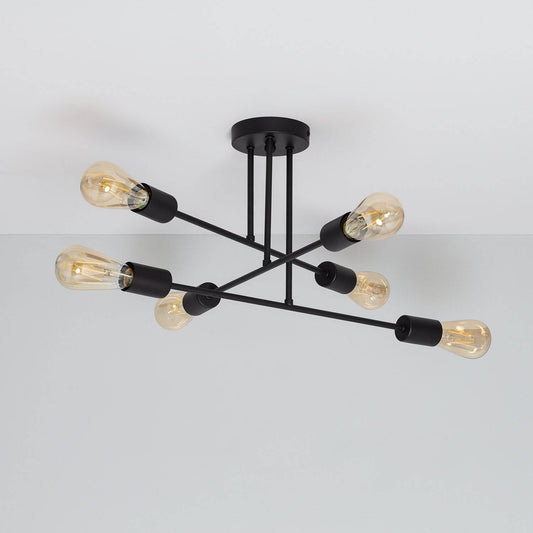 Plafonnier LED Métal Fimbo 6 Spots, 20W, IP20, Installation en Saillie