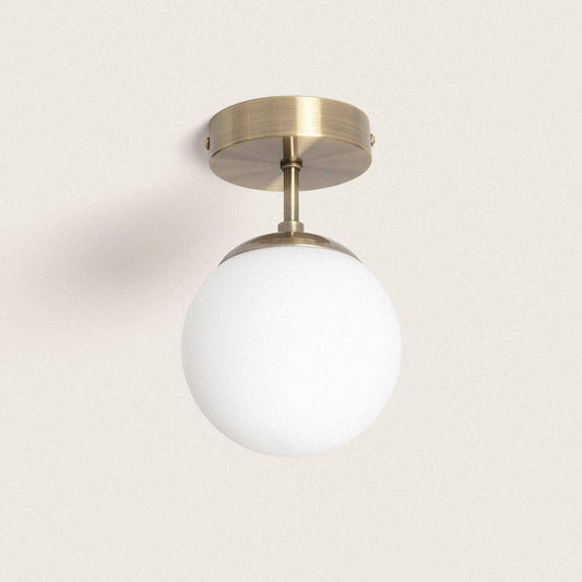 Plafonnier LED Métal et Verre IP44 pour Intérieur et Extérieur