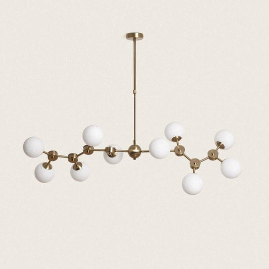 Plafonnier LED Métal et Verre Doré 12W IP20