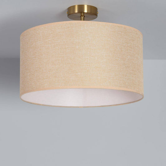Plafonnier Textile Beige 20W IP20 pour Intérieur