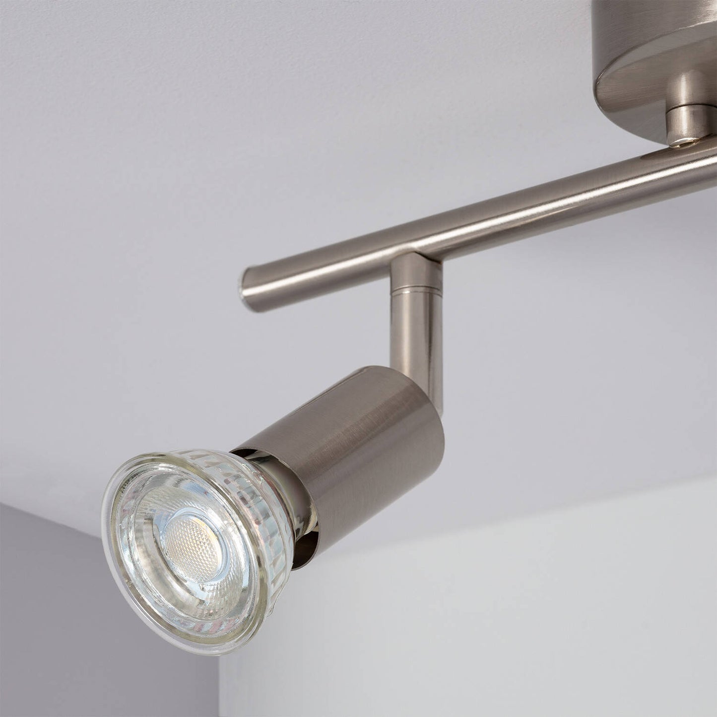 Plafonnier LED Orientable 2 Spots 10W IP20 Aluminium Argenté
