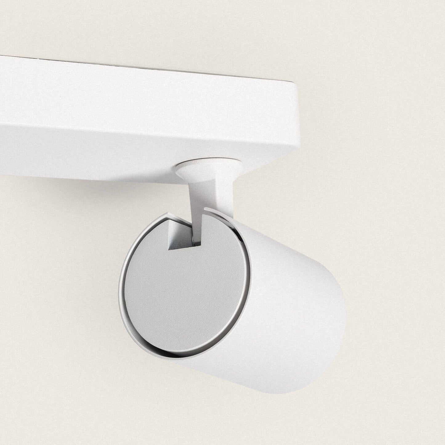 Plafonnier Orientable 2 Spots GU10, 40W, IP20, Aluminium Blanc
