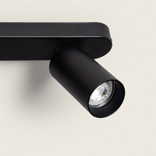 Plafonnier Orientable Emir 2 Spots, 40W, IP20, Aluminium Noir