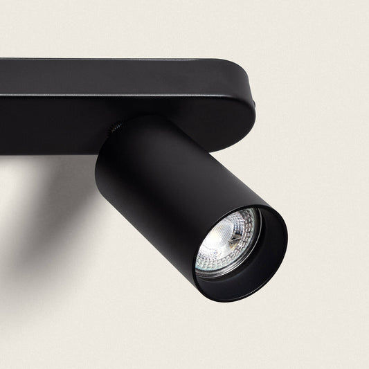Plafonnier Orientable Emir 3 Spots, 40W, IP20, Noir, Installation en Saillie