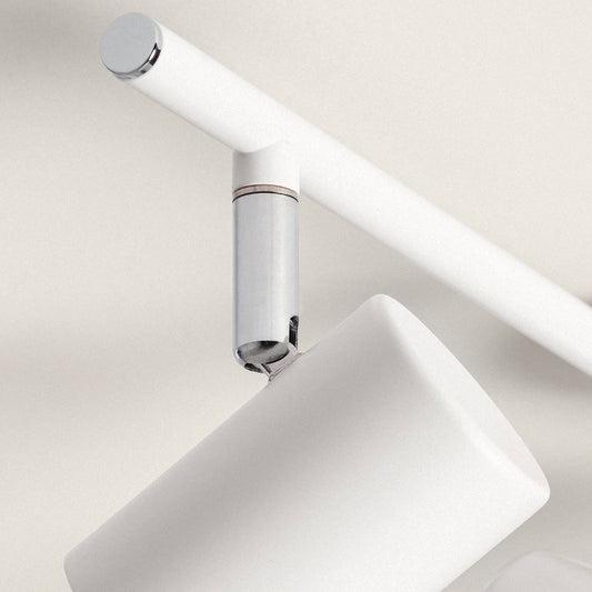 Plafonnier Orientable 3 Spots, Bois et Métal, IP20, 20W