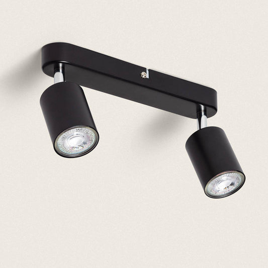 Plafonnier Orientable Métal 2 Spots 20W IP20
