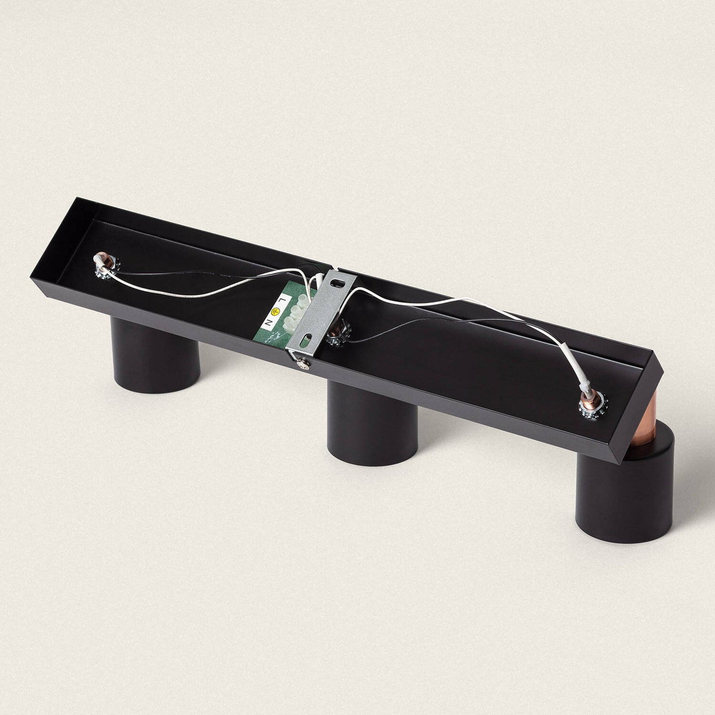 Applique Murale Orientable 3 Spots GU10, Métal Noir, IP20