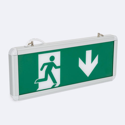Éclairage de Secours LED Suspendu 2W IP20 avec Panneau Double Face