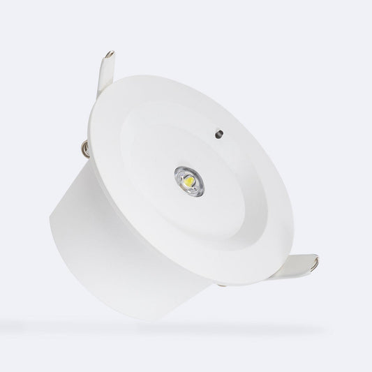 Éclairage de Secours LED Encastrable 2W IP40 Rond 120lm