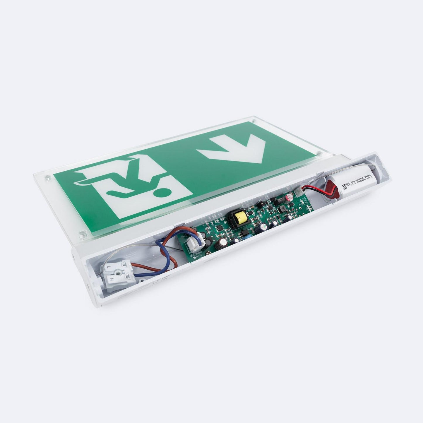 Signalisation de Secours LED 3W IP20 Double Face, Installation en Saillie