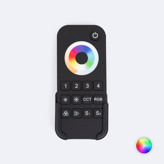 Télécommande RF pour Variateurs LED RGB/RGBW 4 Zones, IP20, Usage Intérieur