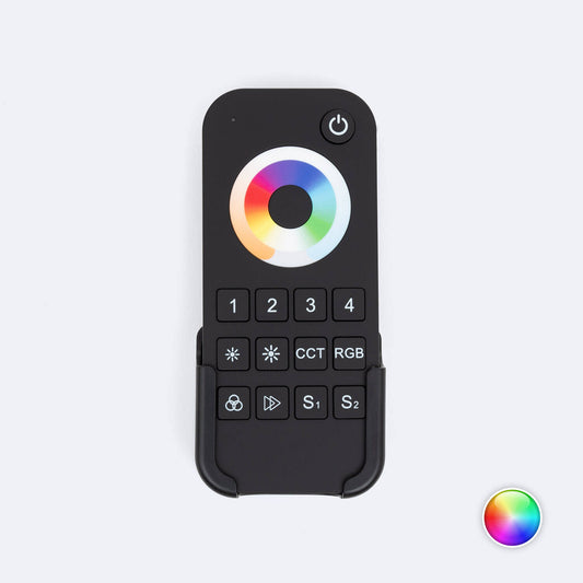 Télécommande RF pour Variateurs LED RGB/RGBW 4 Zones, IP20, Usage Intérieur