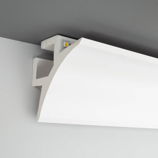 Moulure Arc 2m pour Rubans LED, Installation en Saillie, Intérieur