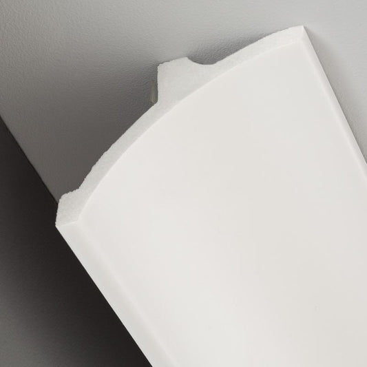 Moulure Arc 2m pour Ruban LED, Installation en Saillie, Blanc