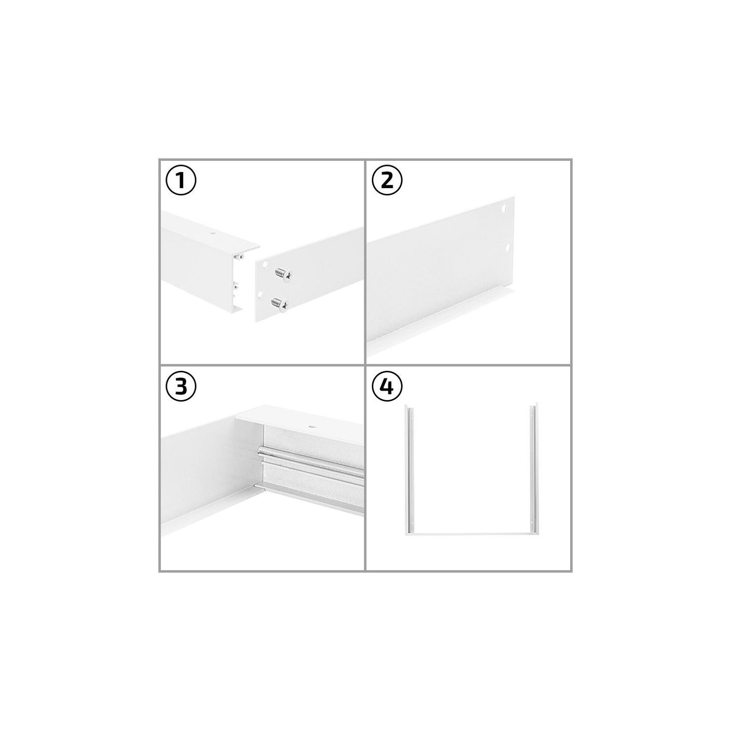 Panneau LED 120x60 cm 60W 6000lm IP40 avec Kit en Saillie