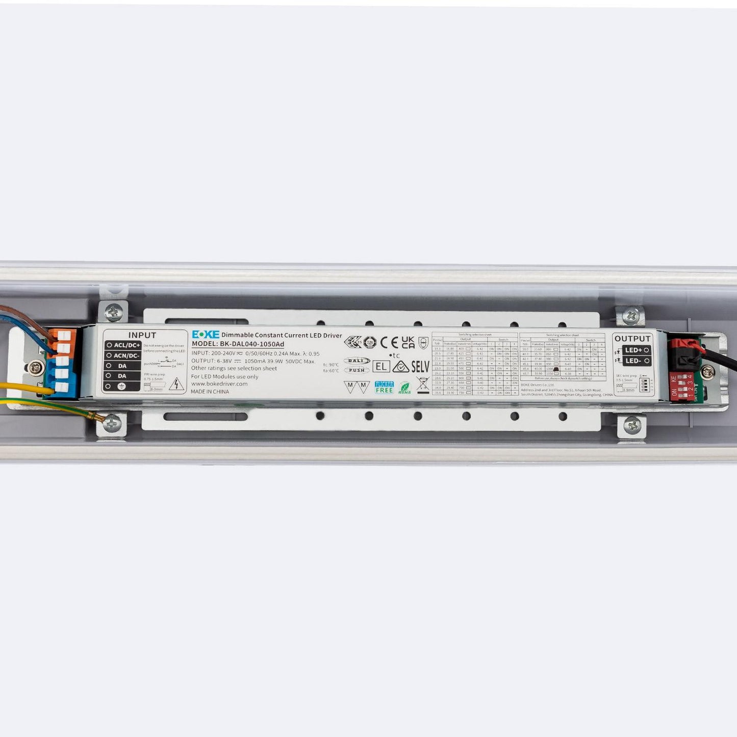 Réglette LED Étanche 120cm 36W Dimmable DALI IP65 pour Extérieur