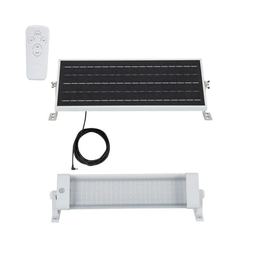 Réglette Solaire LED 44cm 10W IP65 Étanche avec Détecteur PIR