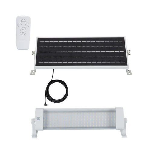Réglette Solaire LED 44cm 10W IP65 Étanche avec Détecteur PIR