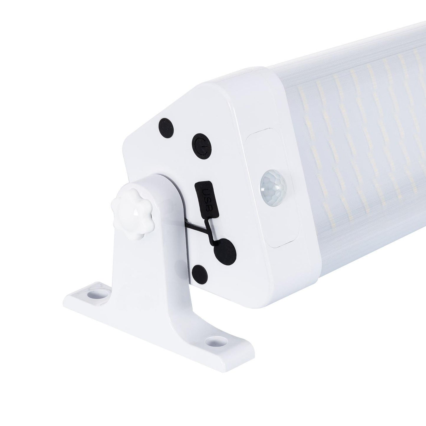 Réglette Solaire LED 44cm 10W IP65 Étanche avec Détecteur PIR