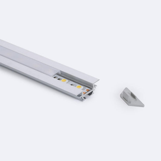 Profilé Aluminium Encastrable pour Rubans LED, 11 mm, Intérieur, IP20