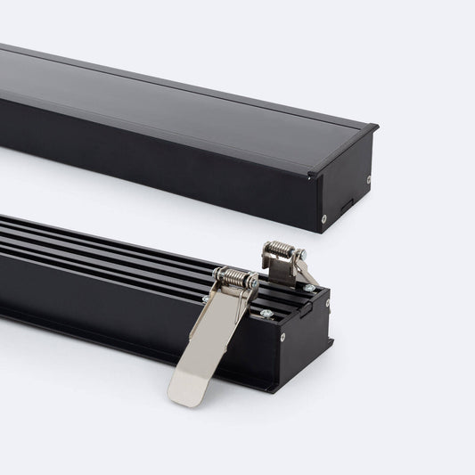Profilé Architectural 2m pour Rubans LED, Encastré, Aluminium Noir