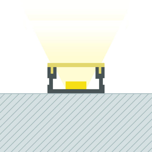 Profilé Aluminium en Saillie 2m pour Ruban LED 13 mm, Noir, Intérieur
