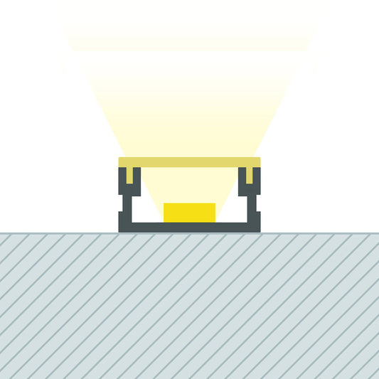 Profilé Aluminium en Saillie 2m pour Ruban LED 13 mm, Noir, Intérieur