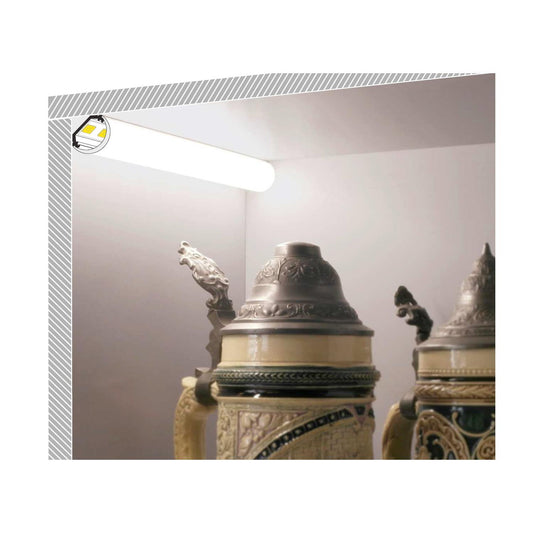 Profilé Aluminium Angle 1m, Capot Rond, pour Rubans LED 10mm, Installation En Saillie