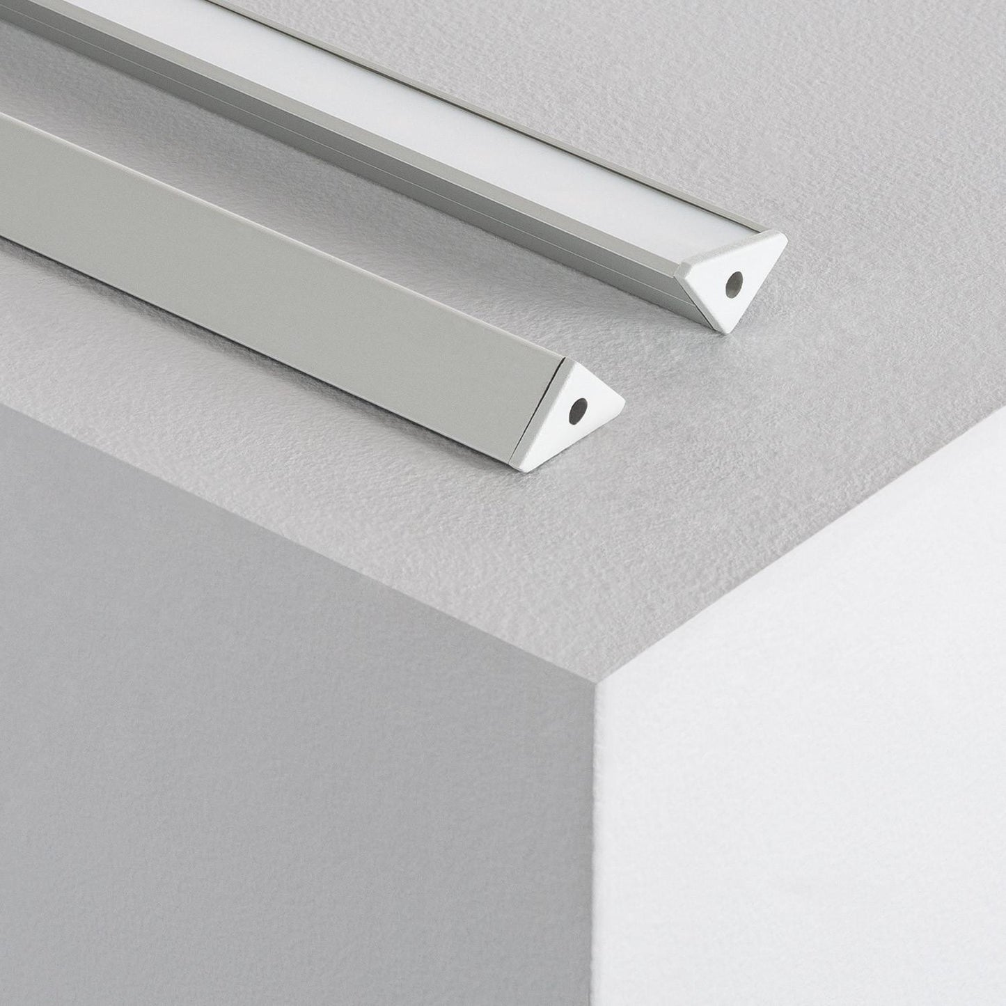 Profilé Aluminium Angle 1m pour Rubans LED jusqu'à 8mm, Installation En Saillie