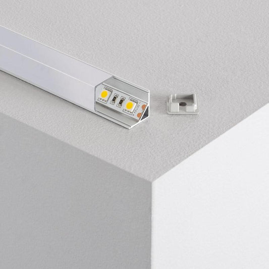 Profilé Aluminium Triangulaire 2m pour Ruban LED 10mm, Installation en Saillie