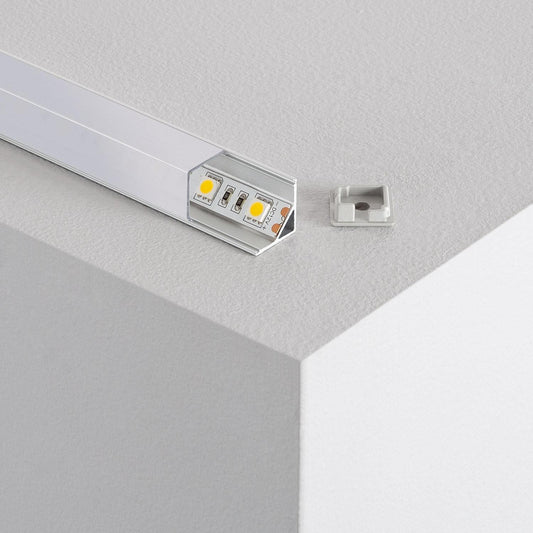 Profilé Aluminium Triangulaire 2m pour Ruban LED 10mm, Installation en Saillie