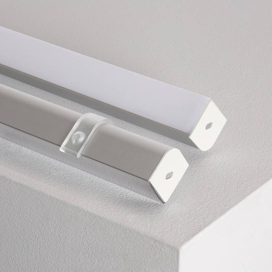Profilé d'Angle Triangulaire Aluminium 2m pour Ruban LED 20mm