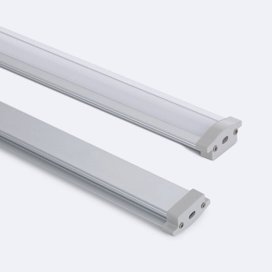 Profilé Aluminium Encastrable 2m pour Rubans LED jusqu'à 8mm, Usage Intérieur et Extérieur
