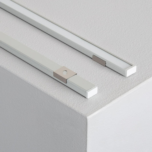 Profilé Aluminium 1m pour Rubans LED, Installation en Saillie, Capot Translucide