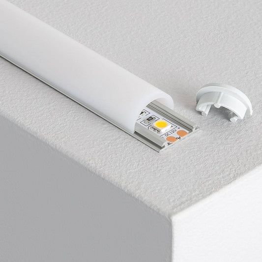 Profilé Aluminium Flexible 1m pour Rubans LED 12mm, Installation en Saillie