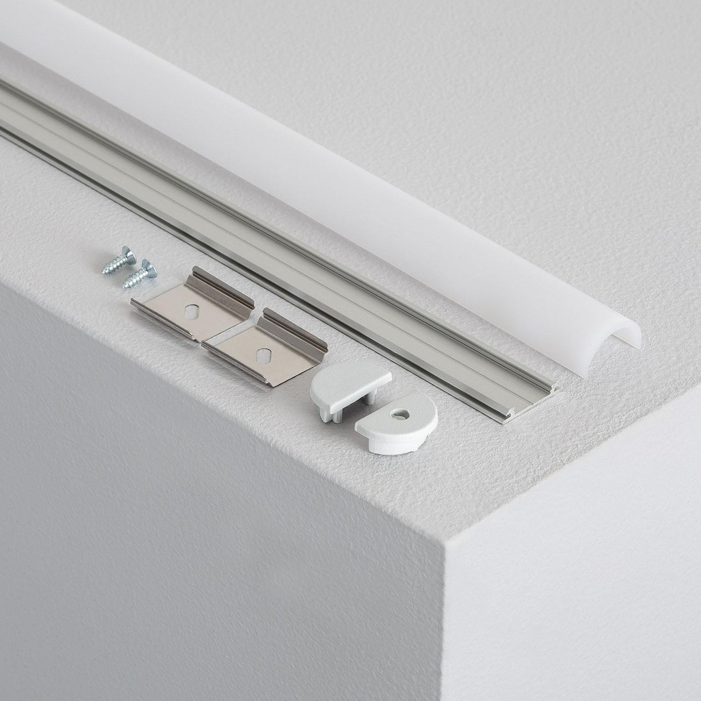 Profilé Aluminium Flexible 1m pour Rubans LED 12mm, Installation en Saillie