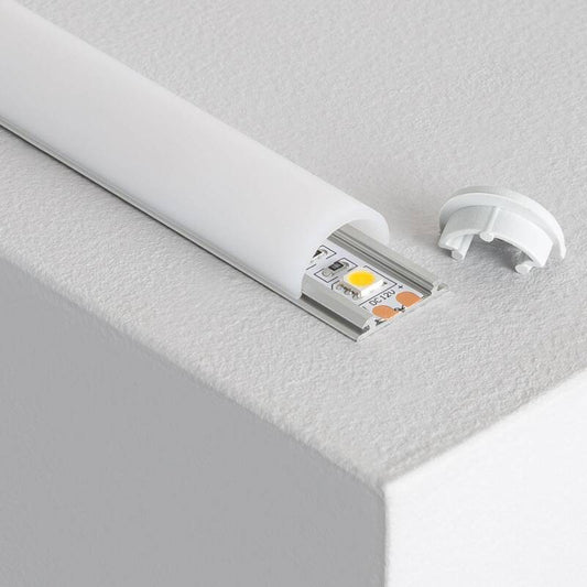 Profilé Aluminium Flexible 1m pour Rubans LED 12mm, Installation en Saillie