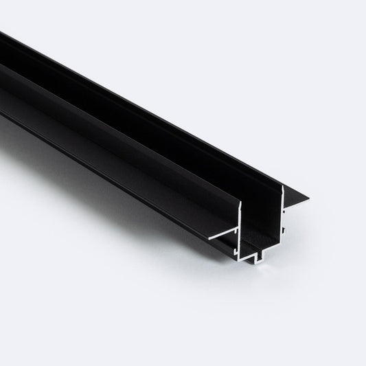 Profilé Encastré Rail Magnétique SuperSlim 25mm 48V 1m Noir