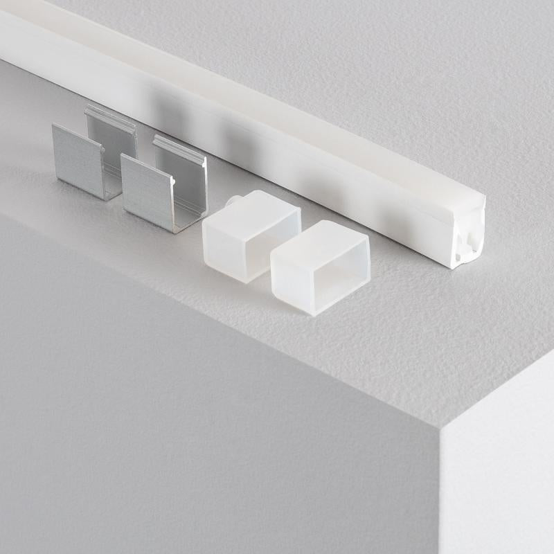 Profilé Flexible Silicone pour Ruban LED 12/24V, Installation en Saillie, jusqu'à 10mm