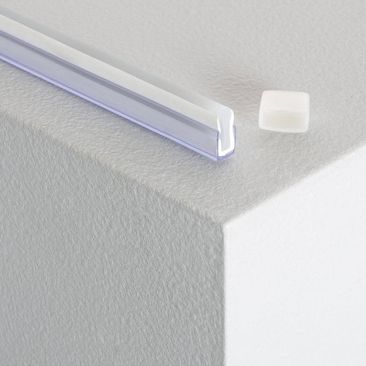 Profilé Polycarbonate pour Ruban Néon LED 24V, Installation en Saillie
