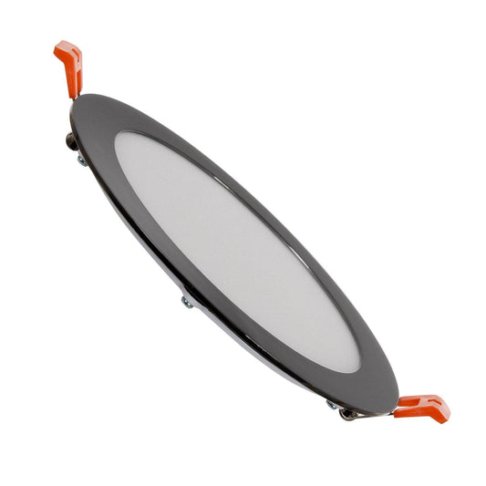 Dalle LED Ronde 12W Noire, IP20, Ø155 mm, Installation Encastrée