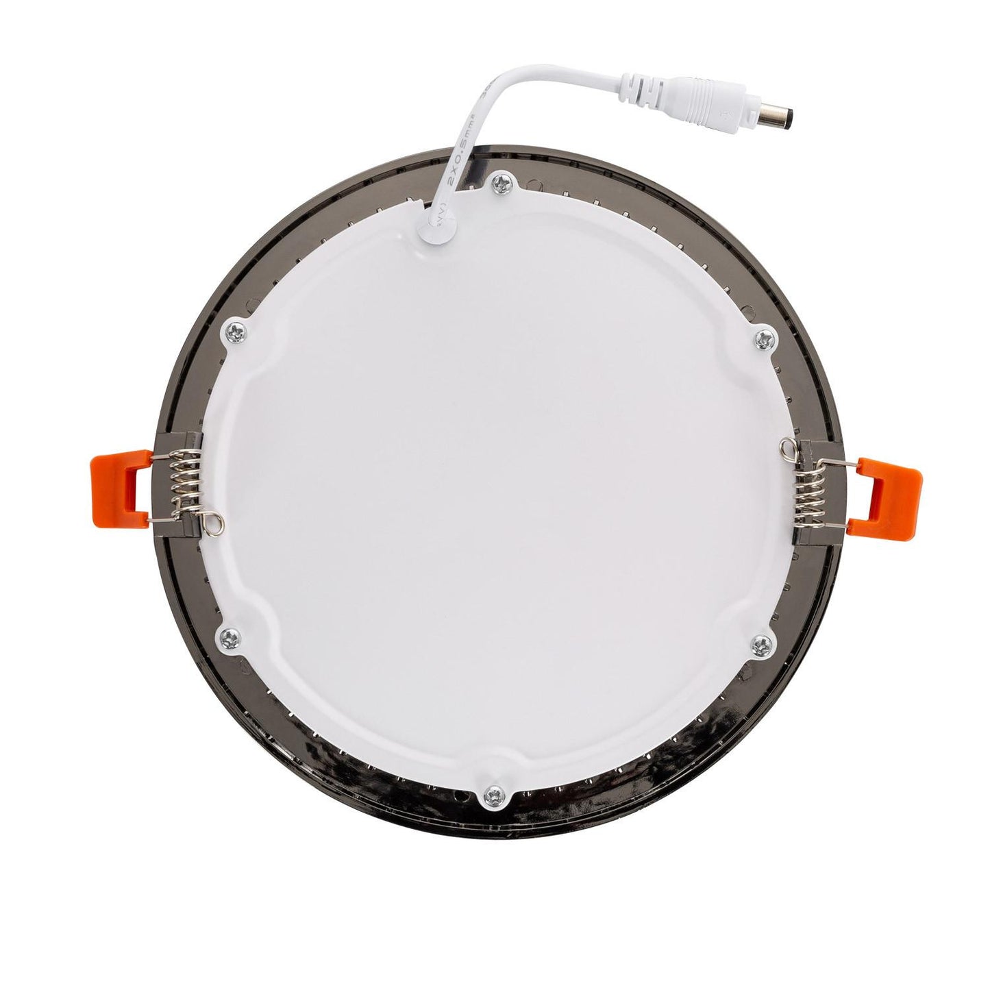 Dalle LED Ronde 12W Noire, IP20, Ø155 mm, Installation Encastrée